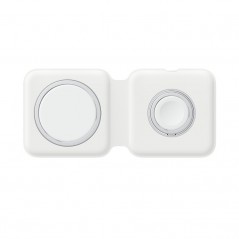 Cargador Inalámbrico Doble Apple MagSafe MHXF3ZM/A/ para iPhone y Apple Watch/ compatible según especificaciones