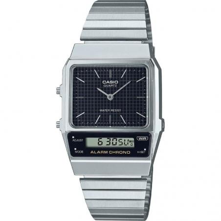 Reloj Analógico y Digital Casio Vintage Edgy AQ-800E-1AEF/ 41mm/ Plata y Negro
