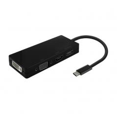Adaptador USB Tipo-C Aisens A109-0679/ HDMI Hembra - VGA Hembra - DVI Hembra - Displayport Hembra
