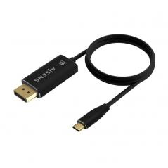 Cable DisplayPort 8K 60HZ Aisens A109-0686/ USB Tipo-C Macho - Displayport Macho/ 0.8m/ Negro