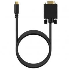 Cable Conversor Aisens A109-0693/ USB Tipo-C Macho - VGA Macho/ 1.8m/ Negro