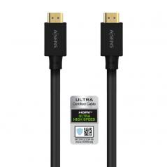 Cable HDMI 2.1 8K Aisens A150-0680/ HDMI Macho - HDMI Macho/ 5m/ Certificado/ Negro