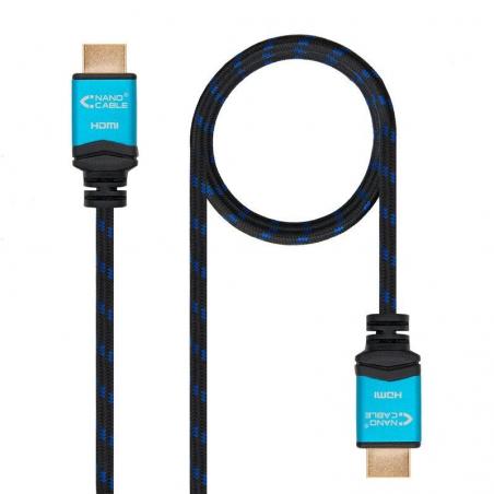 Cable HDMI 2.0 4K Nanocable 10.15.3705/ HDMI Macho - HDMI Macho/ 5m/ Negro/ Azul