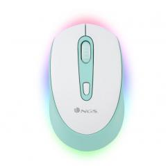 Ratón Inalámbrico por Bluetooth NGS Smog Mint-RB/ Hasta 1600 DPI/ Verde Menta