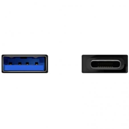 Adaptador USB Aisens A108-0717/ USB Hembra - USB Tipo-C Macho/ Negro