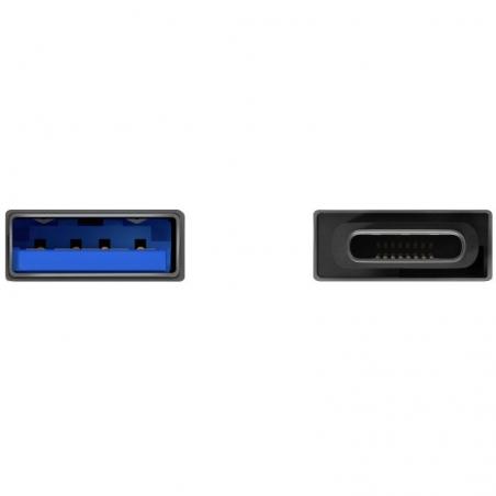 Adaptador USB Aisens A108-0718/ USB Hembra - USB Tipo-C Macho/ Gris