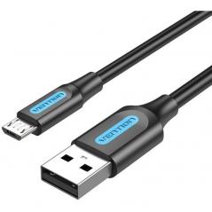 Cable USB 2.0 Vention COLBD/ USB Macho - MicroUSB Macho/ 50cm/ Negro