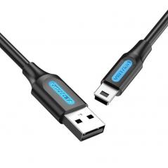 Cable USB 2.0 Vention COMBG/ USB Macho - MiniUSB Macho/ 1.5m/ Negro