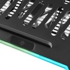 Soporte Refrigerante Mars Gaming MNBC7 para Portátiles hasta 16'/ Iluminación LED