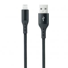 Cable USB 2.0 Lightning Nanocable 10.10.0401-COBK/ USB Macho - Lightning Macho/ 1m/ Negro