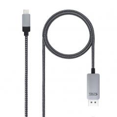 Cable Conversor Nanocable 10.15.5002/ USB Tipo-C Macho - Displayport Macho/ 1.8m/ Negro
