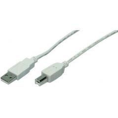 CABLE USB(A) 2.0 A USB(B) 2.0 LOGILINK 1.8M GRIS
