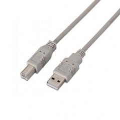 CABLE USB(A) 2.0 A USB(B) 2.0 AISENS 1.8M BEIGE