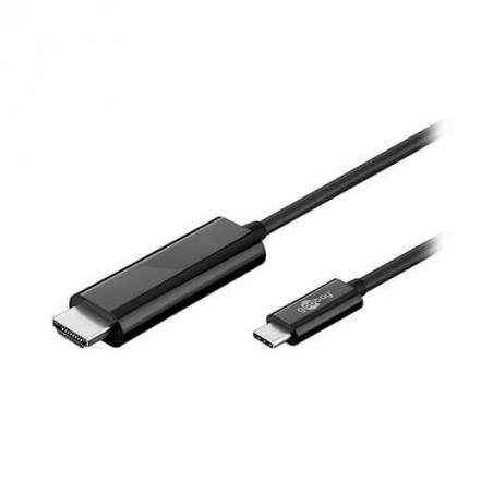 CABLE USB(C) 3.0 A HDMI GOOBAY 1.8M NEGRO