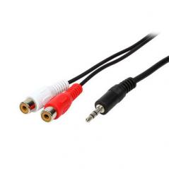 CABLE AUDIO 1xJACK 3.5M A 2xRCA H LOGILINK 0.2M