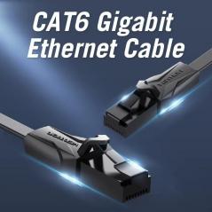 Cable de Red RJ45 UTP Vention IBABI Cat.6/ 8m/ Negro