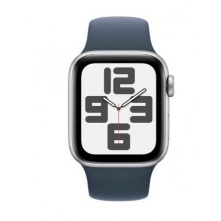 Apple Watch SE 3rd/ Gps/ Cellular/ 40mm/ Caja de Aluminio Plata/ Correa Deportiva Azul Tempestad M/L