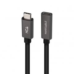 Cable Alargador USB 3.2 Nanocable 10.01.4401-L150/ USB Tipo-C Macho - USB Tipo-C Hembra/ 1.5m/ Negro
