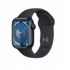 Apple Watch Series 9/ GPS/ 45mm/ Cellular/ Caja de Aluminio Plata/ Correa Deportiva Azul Tempestad S/M