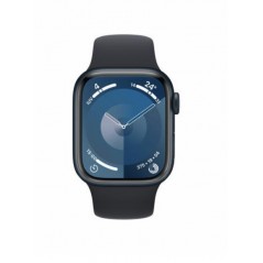Apple Watch Series 9/ GPS/ 45mm/ Cellular/ Caja de Aluminio Plata/ Correa Deportiva Azul Tempestad S/M