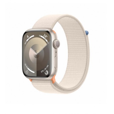 Apple Watch Series 9/ GPS/ Cellular/ 41mm/ Caja de Aluminio Blanco Estrella/ Correa Deportiva Loop Blanco Estrella