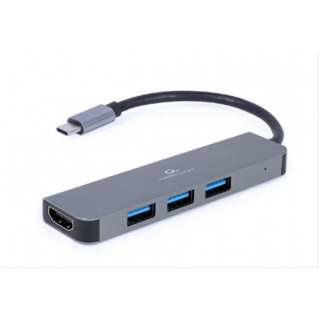 ADAPTADOR MULTIPUERTO GEMBIRD USB TIPO C 2 EN 1 HUB , HDMI