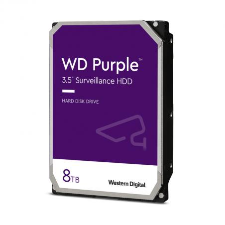 Disco Duro Western Digital WD Purple Surveillance 8TB/ 3.5'/ SATA III/ 256MB