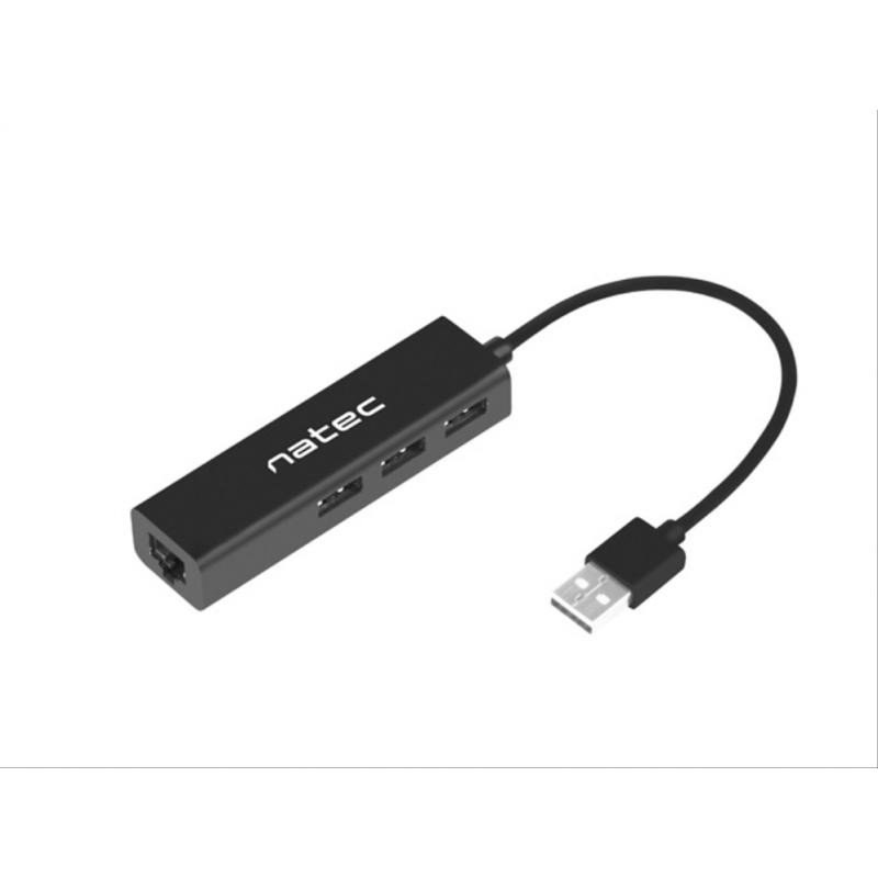 ADAPTADOR NATEC DRAGONFLY USB 2.0 A RJ45 GIGABIT CON 3XUSB 2.0