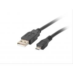 CABLE USB LANBERG 2.0 MACHO/MICRO USB MACHO 1M NEGRO