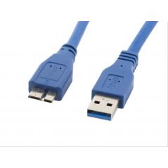 CABLE USB LANBERG 3.0 MACHO/MICRO USB MACHO 0.5M AZUL