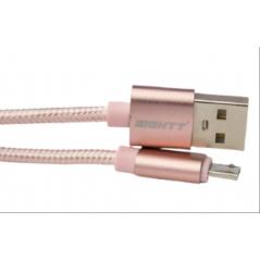 CABLE EIGHTT USB A MICROUSB 1MTS TRENZADO DE NYLON ROSA