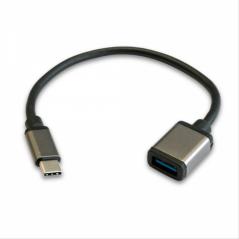 CABLE 3GO USB A-TYPE-C HEMBRA OTG 2.0 MACHO 20CM 32+24