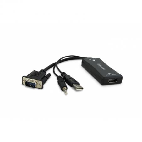 Adaptador VGA 3GO C132 HDMI Hembra - VGA Macho/ Negro