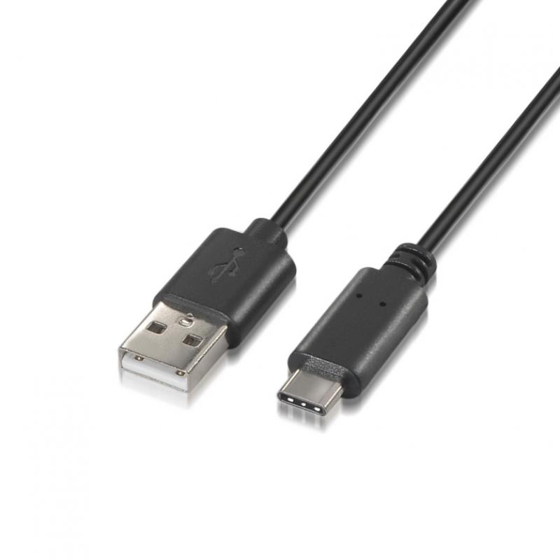 CABLE AISENS USB 2.0 3A TIPO USB-C M-A M NEGRO 2.0M