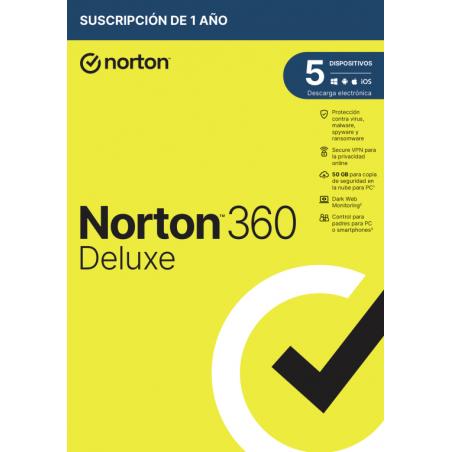 NORTON 360 DELUXE 50GB ES 1 USER 5 DEVICE 12MO