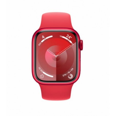 Apple Watch Series 9/ GPS/ 45mm/ Caja de Aluminio Rojo/ Correa Deportiva Rojo S/M