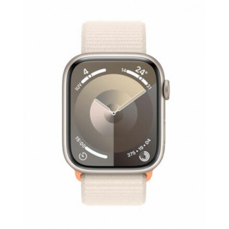 Apple Watch Series 9/ GPS/ Cellular/ 45mm/ Caja de Aluminio Blanco Estrella/ Correa Deportiva Loop Blanco Estrella