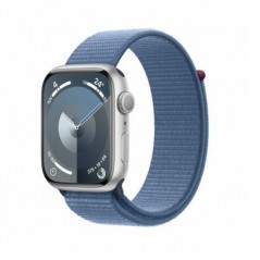 Apple Watch Series 9/ GPS/ Cellular/ 41mm/ Caja de Aluminio Plata/ Correa Deportiva Loop Azul Invierno