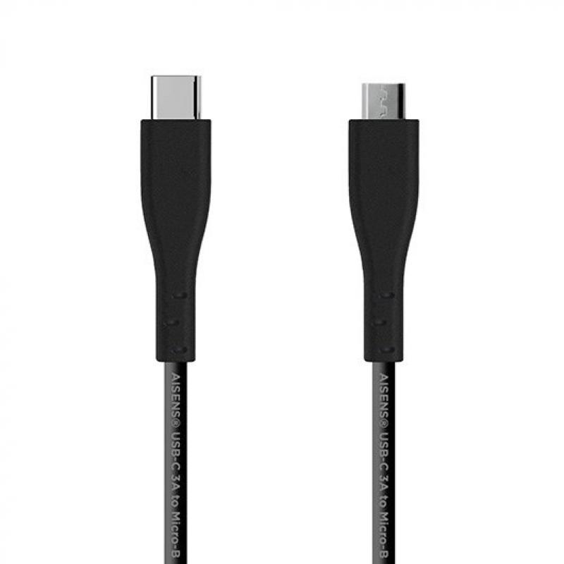 CABLE USB(C) 2.0 A MICRO USB(B) AISENS 1M NEGRO