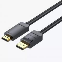Cable Conversor Vention HAGBI/ DisplayPort Macho - HDMI 4K Hembra/ 3m/ Negro