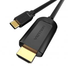 Cable Conversor HDMI 1.4 4K Vention CGUBF/ USB Tipo-C Macho - HDMI Macho/ 1m/ Negro