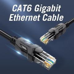 Cable de Red RJ45 UTP Vention IBEBT Cat.6/ 30m/ Negro