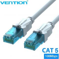 Cable de Red RJ45 UTP Vention VAP-A10-S2500 Cat.5e/ 25m/ Azul y Blanco
