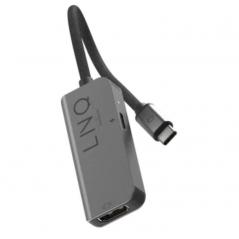 Conversor Linq LQ47999/ 1x USB Tipo-C Macho/ 1x HDMI 4K Hembra/ USB Tipo-C PD/ 15cm/ Gris