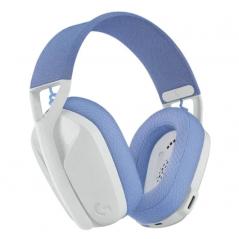 Auriculares Gaming con Micrófono Logitech G435/ Bluetooth/ Blanco Crudo y Lila
