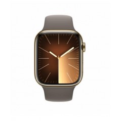 Apple Watch Series 9/ Gps/ Cellular/ 41 mm/ Caja de Acero Oro/ Correa deportiva Arcilla M/L