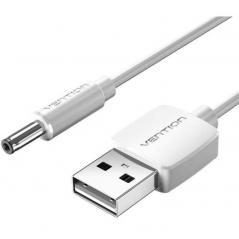 Cable Alimentación Vention CEYWD/ USB-A Macho - DC 5.5mm Macho/ 50cm/ Blanco