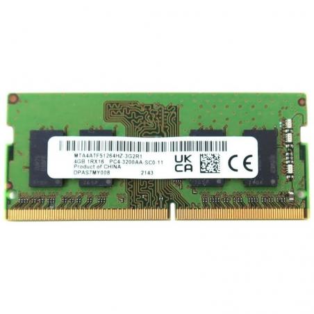 Memoria RAM Micron MTA4ATF51264HZ-3G2R1 4GB/ DDR4/ 3200MHz/ 1.2V/ CL22/ SODIMM