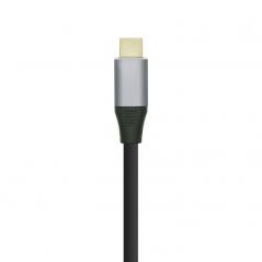 Cable Conversor Aisens A109-0392/ USB Tipo-C Macho - HDMI Macho/ Hasta 27W/ 1250Mbps/ 0.8m/ Negro