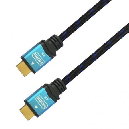 Cable HDMI 2.0 4K Aisens A120-0360/ HDMI Macho - HDMI Macho/ Hasta 10W/ 2250Mbps/ 10m/ Negro y Azul